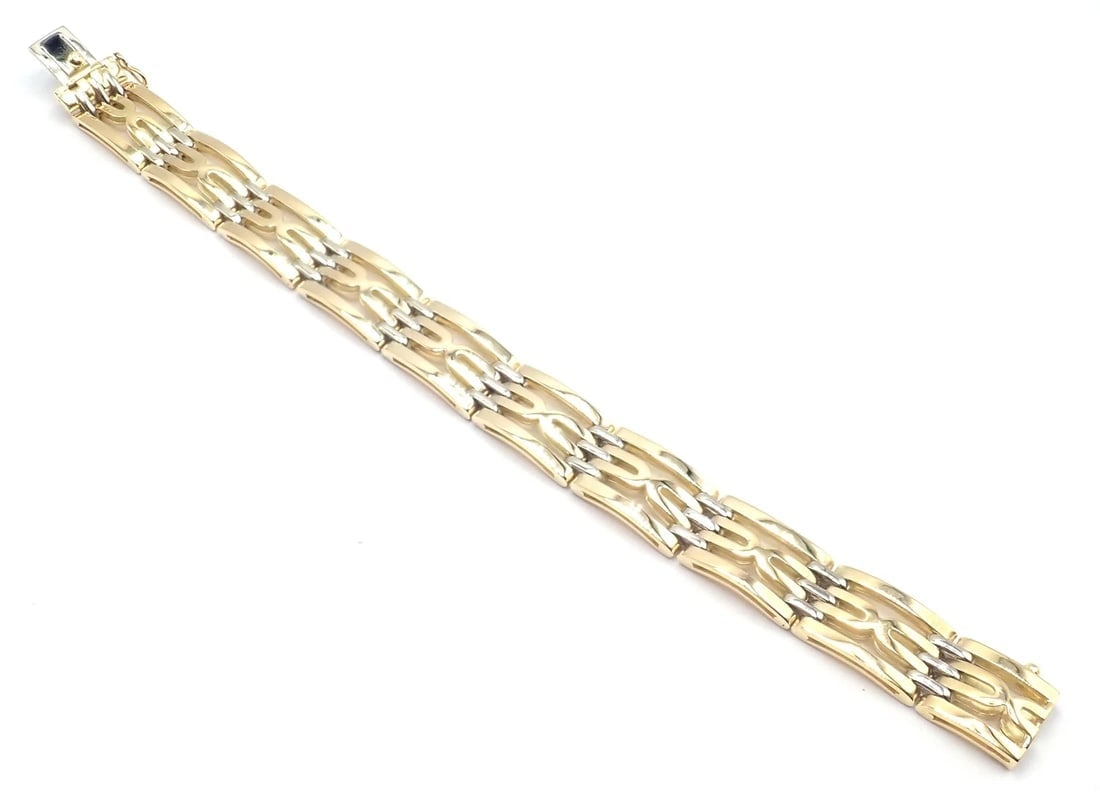 Authentic! Vintage Bvlgari Bulgari 18k Yellow Gold Link Bracelet - 7