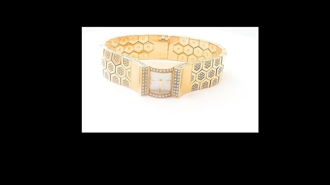 Authentic! Van Cleef & Arpels Ludo Swann 18k Yellow Gold Diamond Watch Papers - 2
