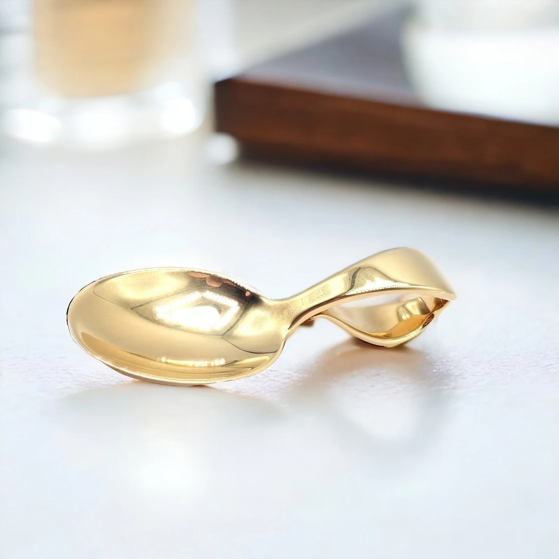 Vintage Estate! Tiffany & Co. Makers 18k Yellow Gold Baby Spoon 52.8g - 4