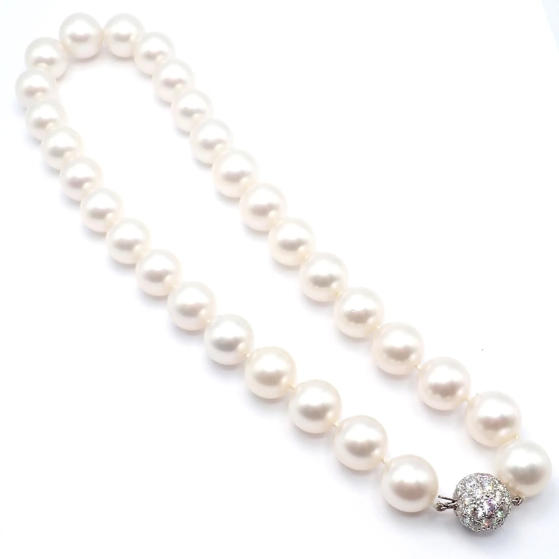 Authentic! Tiffany & Co Platinum Diamond South Sea Large Pearl Necklace Paper - 4