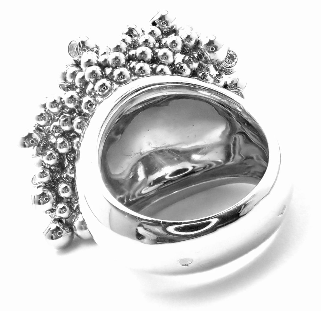 Authentic! Cartier Perruque Paris Nouvelle Vague 18k Gold Diamond Ring Paper - 9