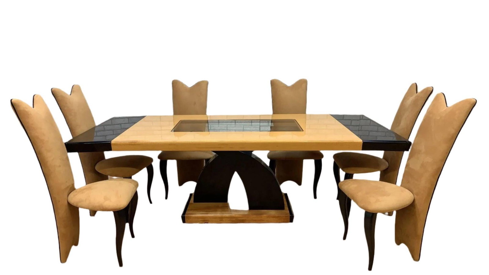 Italian Art Deco Extending Dining Table with 6 Dining Chairs (1 of 7)