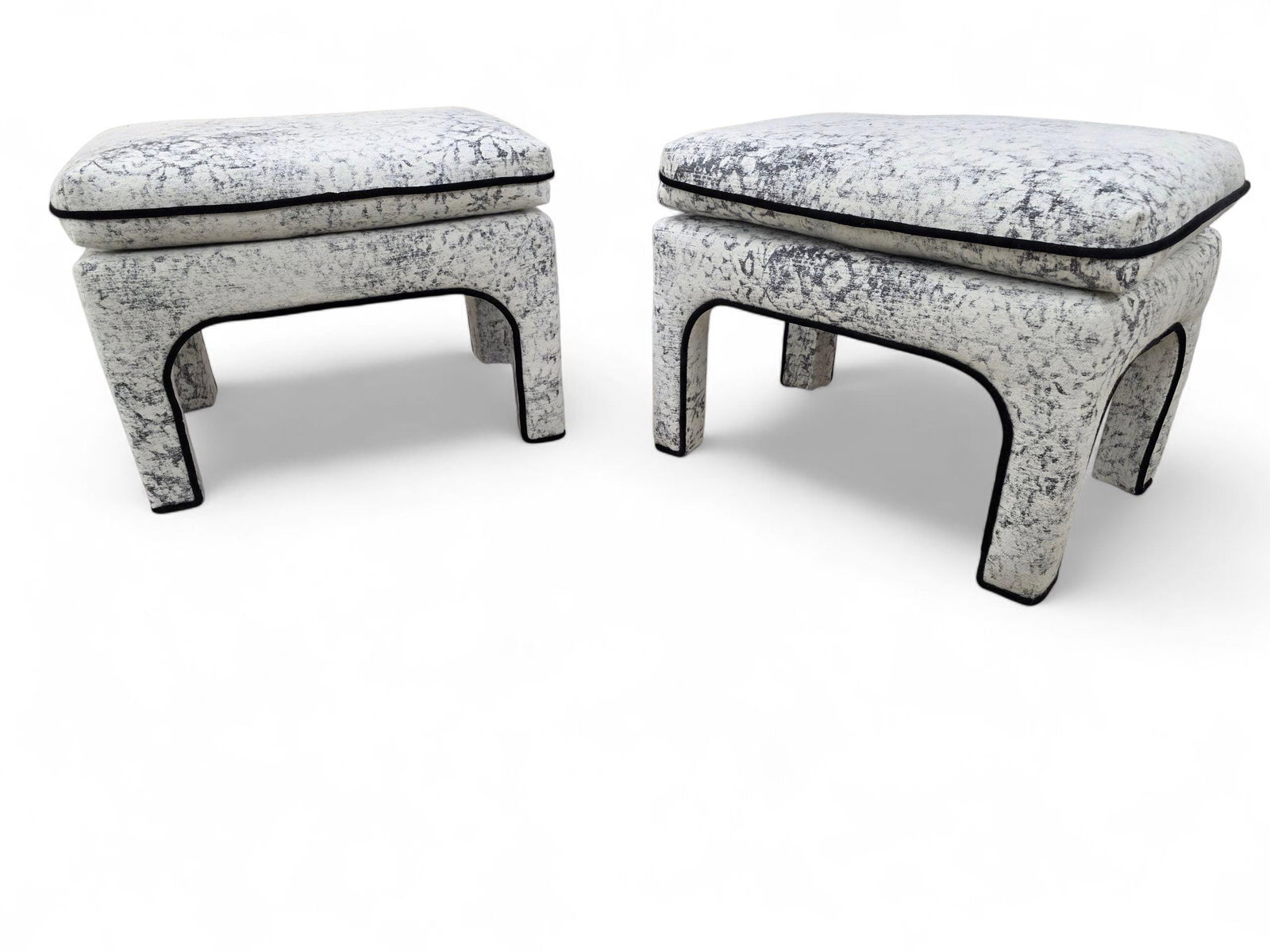 MCM Pillow Top Ottoman by Directional Newly Reupholstered - Pair (1 of 7)