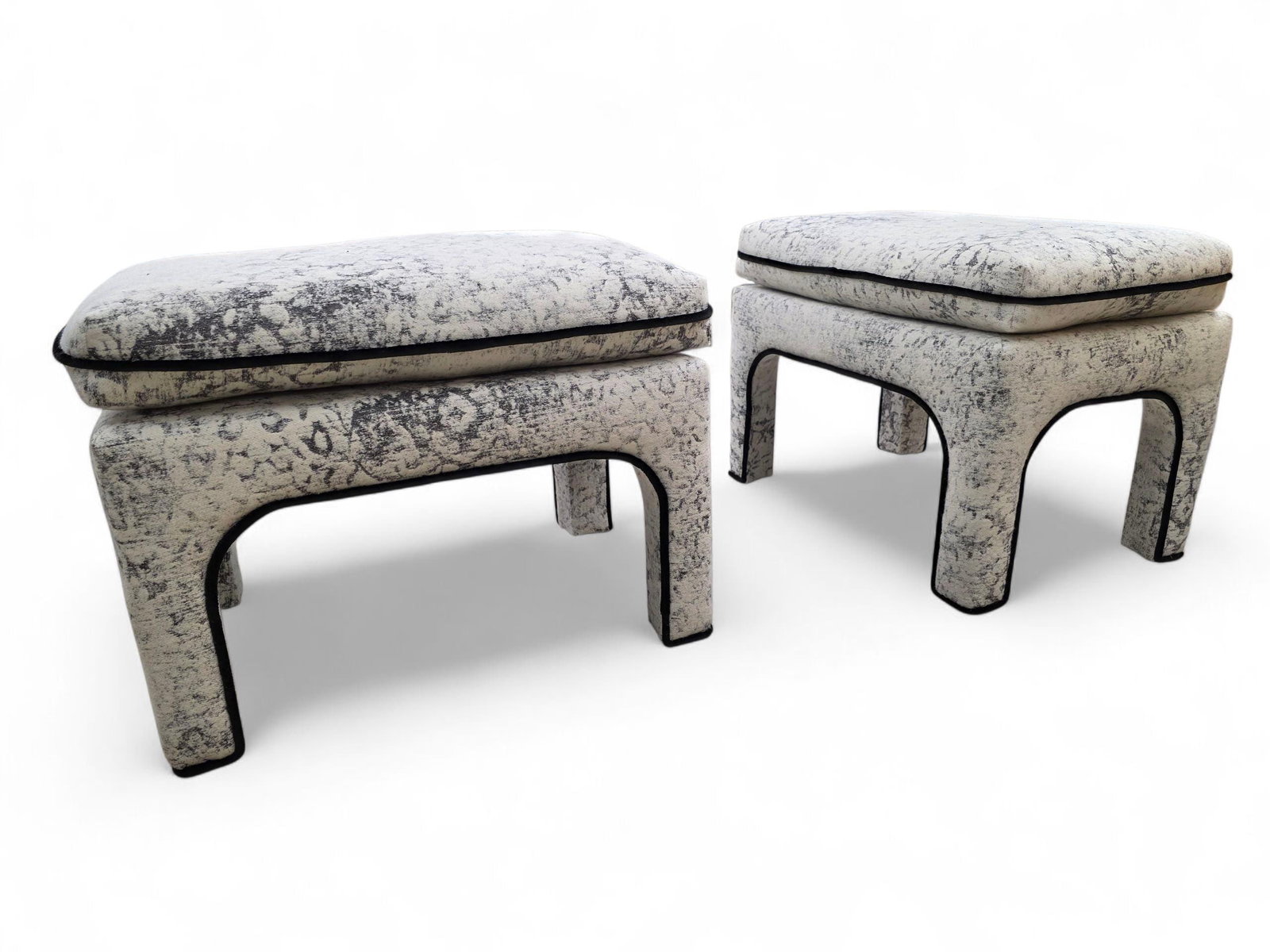 MCM Pillow Top Ottoman by Directional Newly Reupholstered - Pair - 6