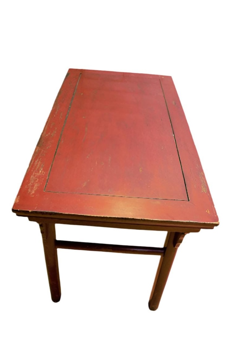 Antique Chinese Red Lacquer Altar Table - 6