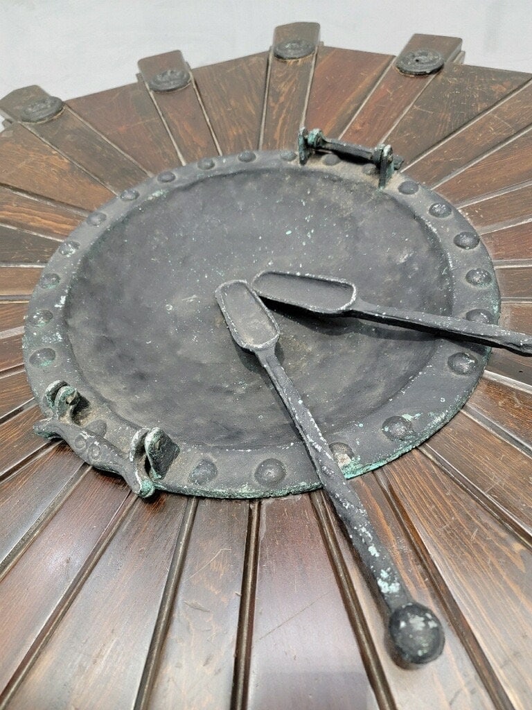 Antique Rustic Spanish Revival Style Mahogany Pinwheel Coal / Fire Pit / Coffee Table - 6