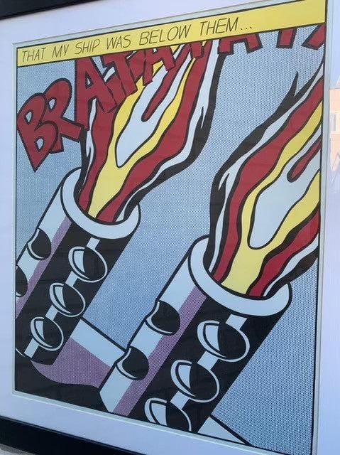 Vintage Roy Lichtenstein Lithograph Triptych "As I Opened Fire" - Set of 3 - 3
