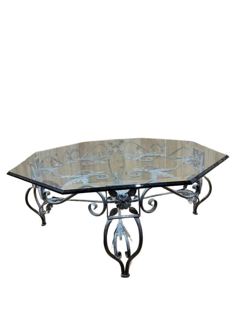 Vintage French Parisian Wrought Iron Dining Table - 3