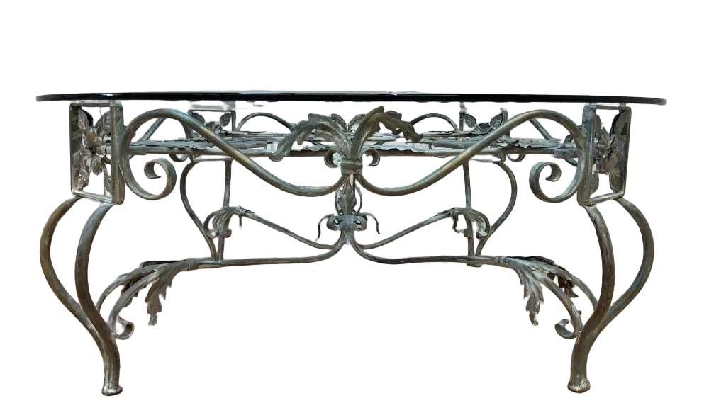 Vintage French Parisian Wrought Iron Dining Table - 6