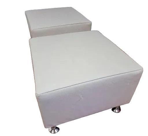 Contemporary Hon Flock Square Cube Ottomans Newly Upholstered - Set of 3 - 7