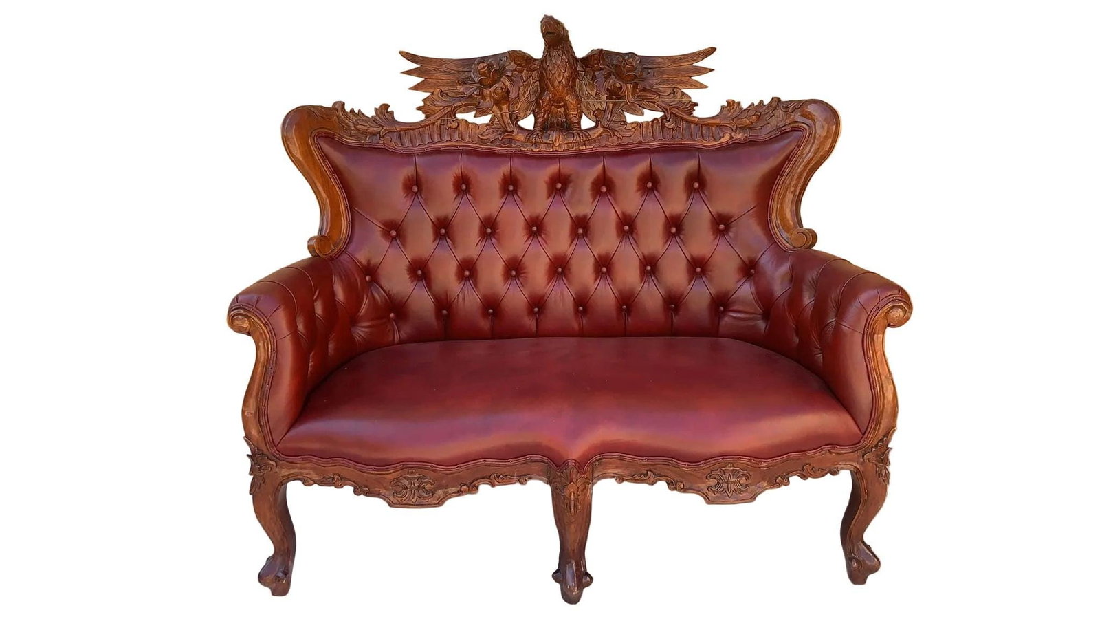 Antique Federal Style Carved Sofas Newly Reupholstered - Set of 2 - 3