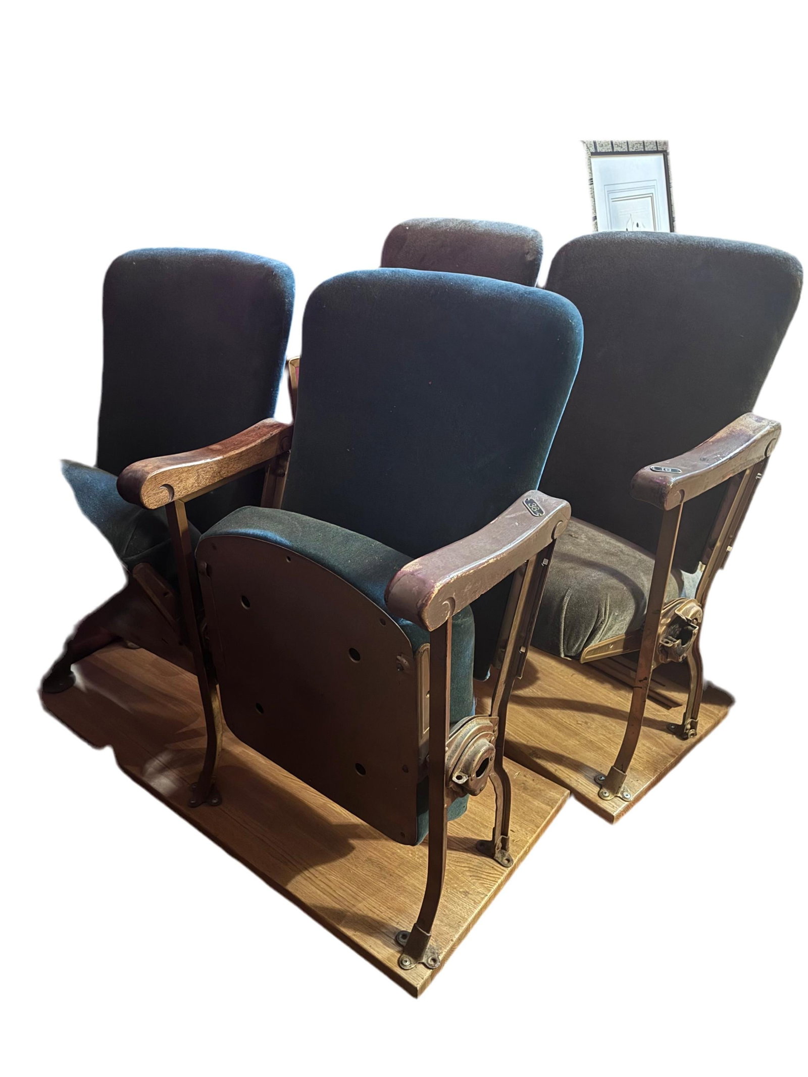 Art Deco Heywood Wakefield Theater Seats - Set of 4 - 3