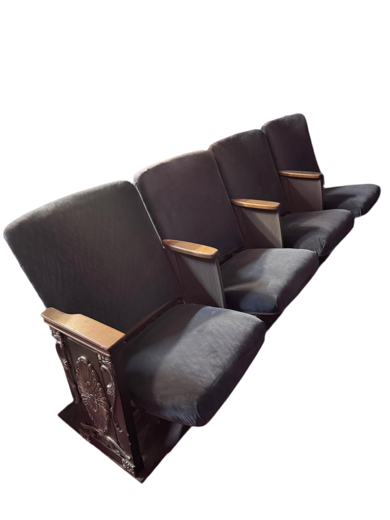 Art Deco Heywood Wakefield Theater Seats - Set of 4 - 6