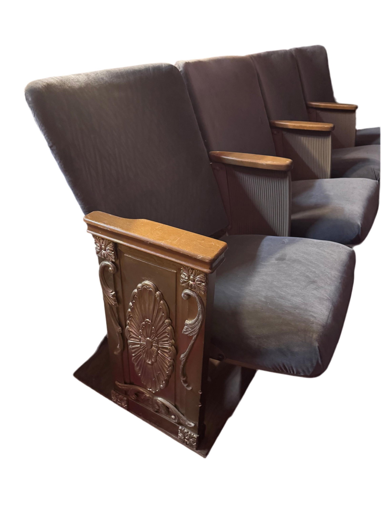 Art Deco Heywood Wakefield Theater Seats - Set of 4 - 7