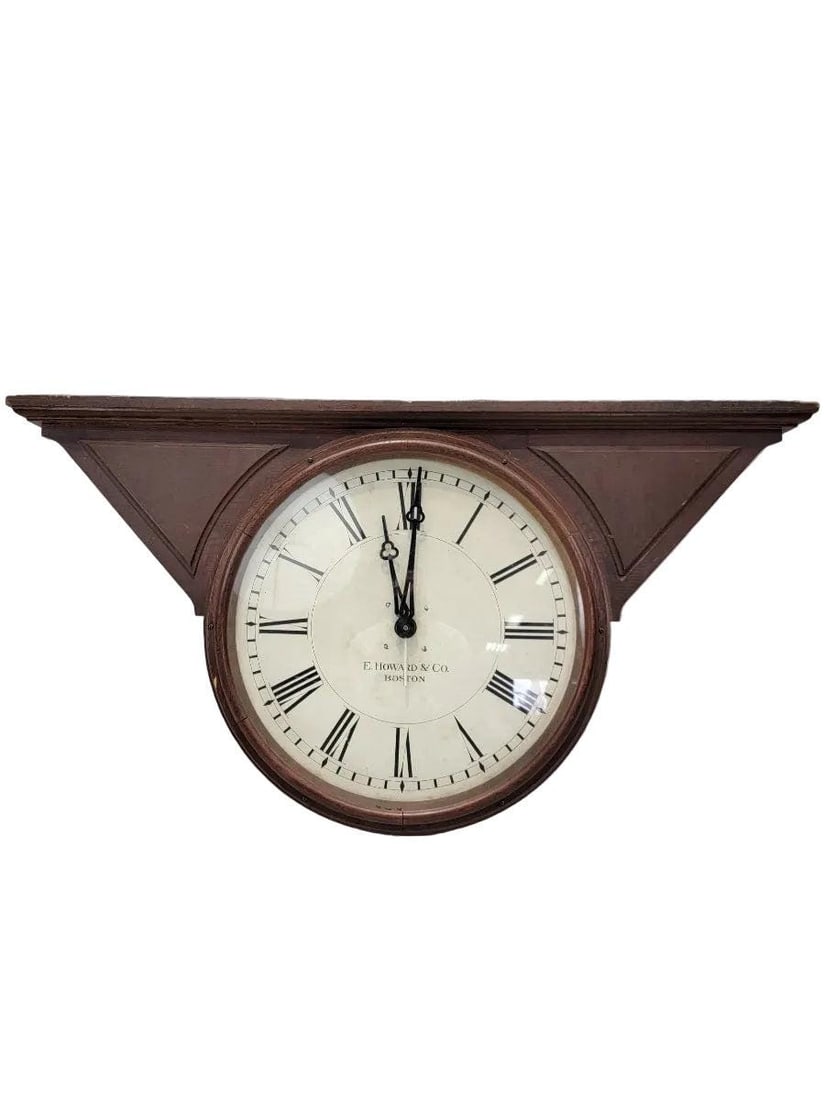 Antique E. Howard and Co. Double Sided Top Mount Bank Clock - 2