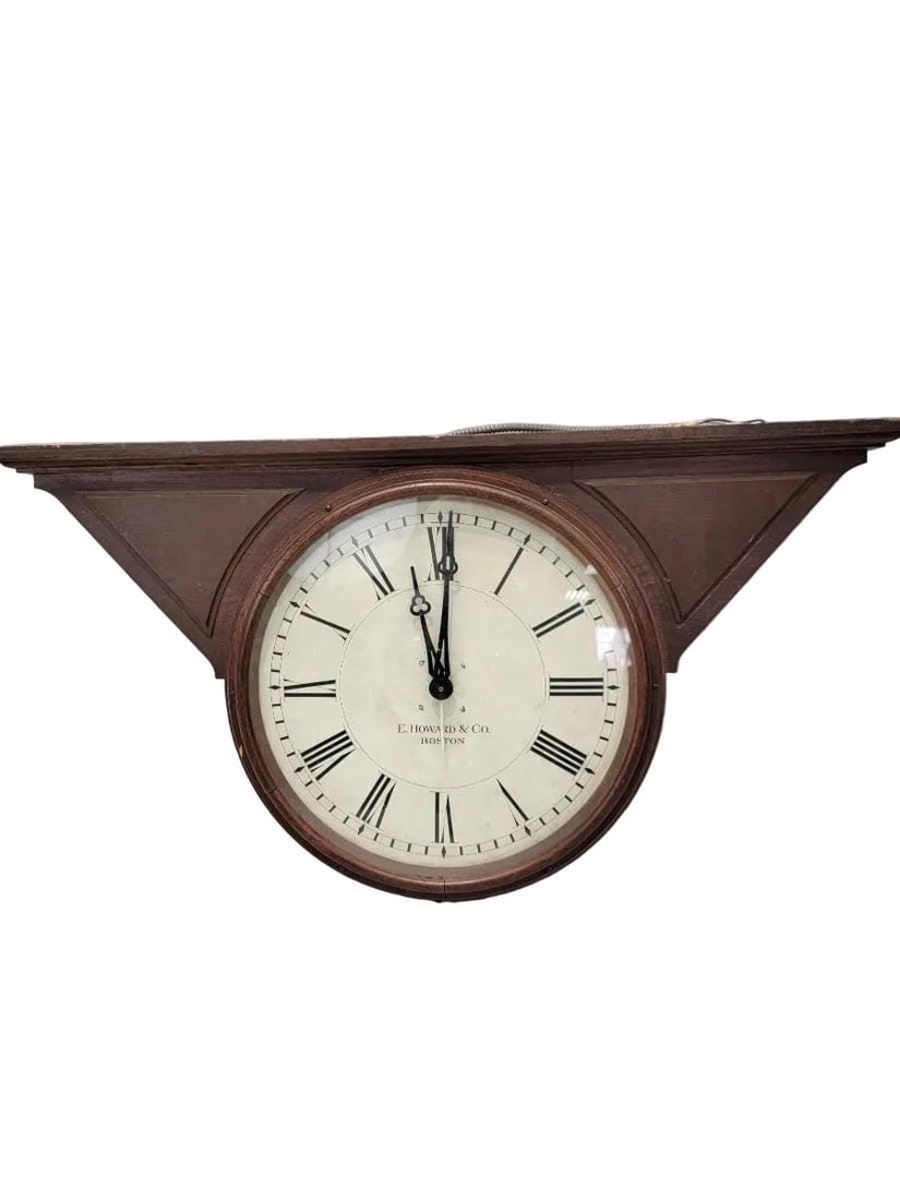 Antique E. Howard and Co. Double Sided Top Mount Bank Clock - 3
