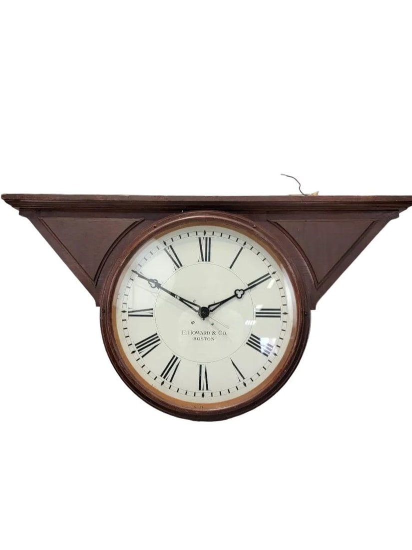 Antique E. Howard and Co. Double Sided Top Mount Bank Clock - 4