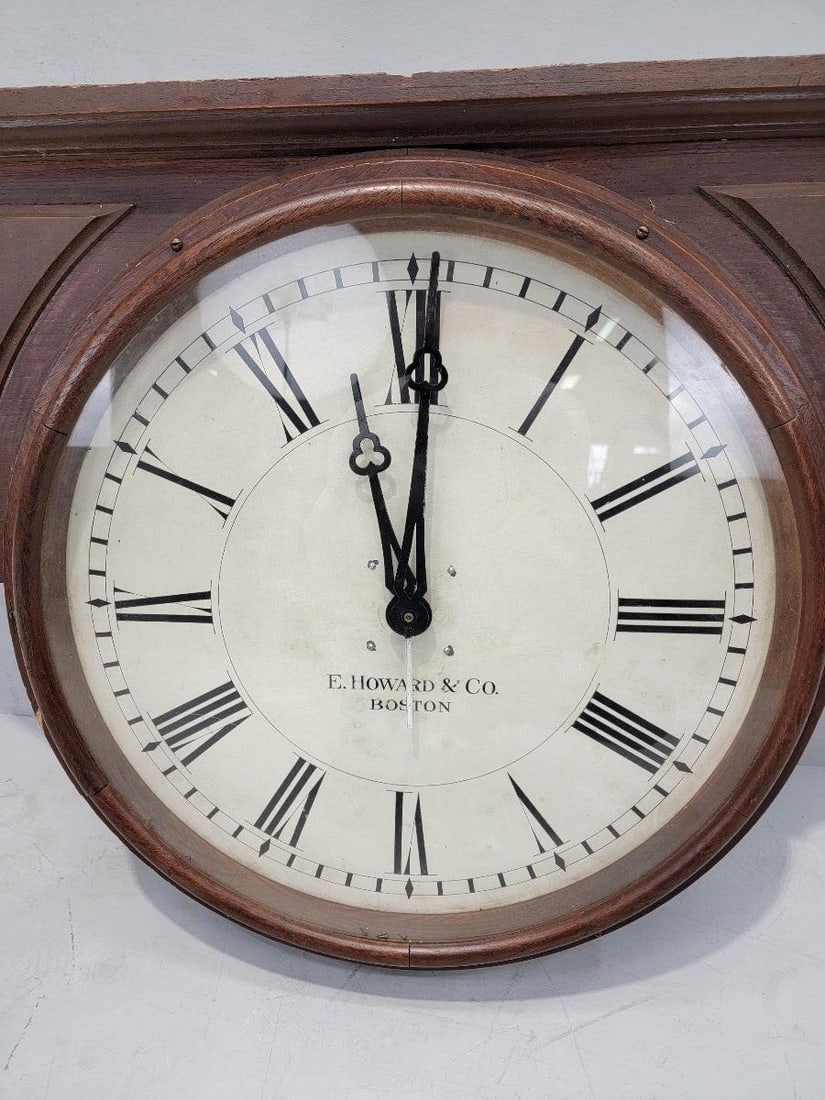 Antique E. Howard and Co. Double Sided Top Mount Bank Clock - 5