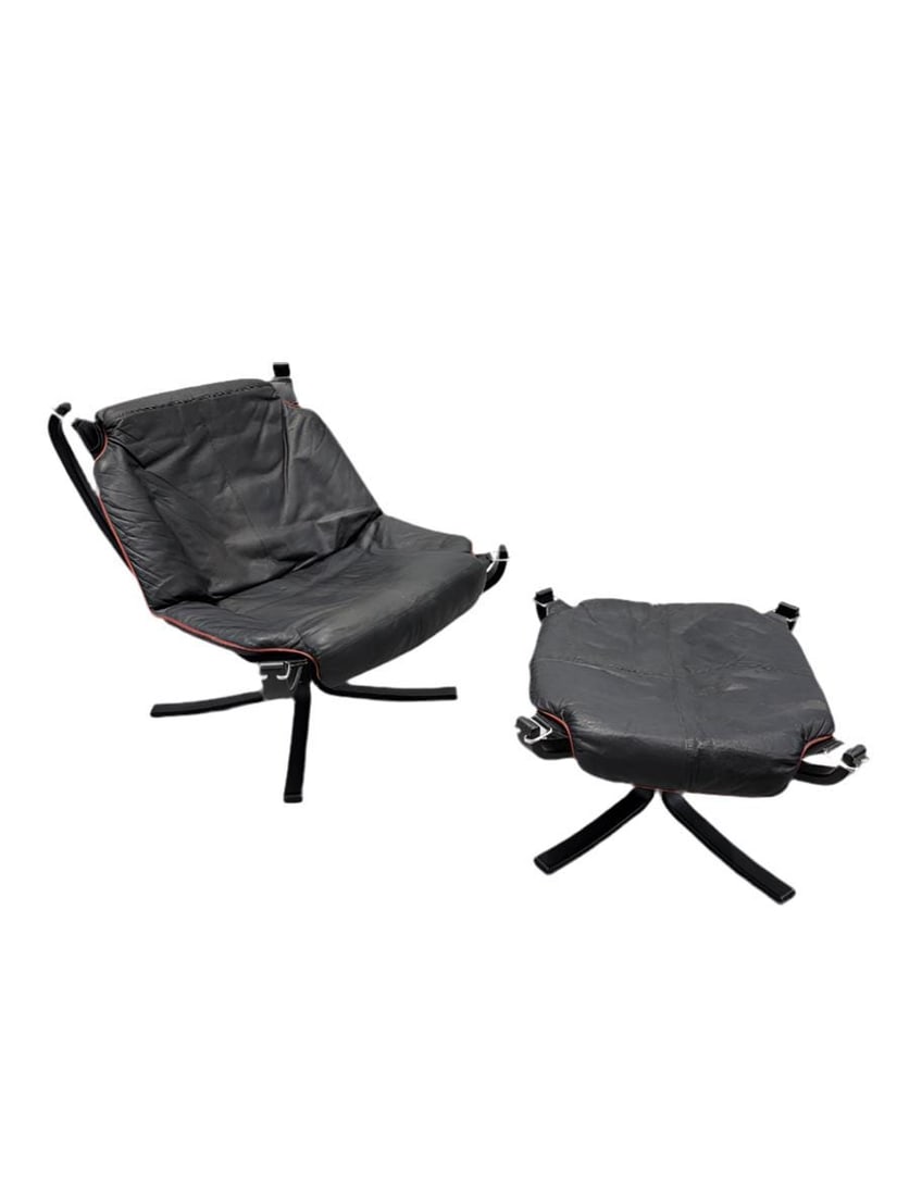 Danish Modern Falcon Chair and Ottoman by Sigurd Ressell (1 of 7)