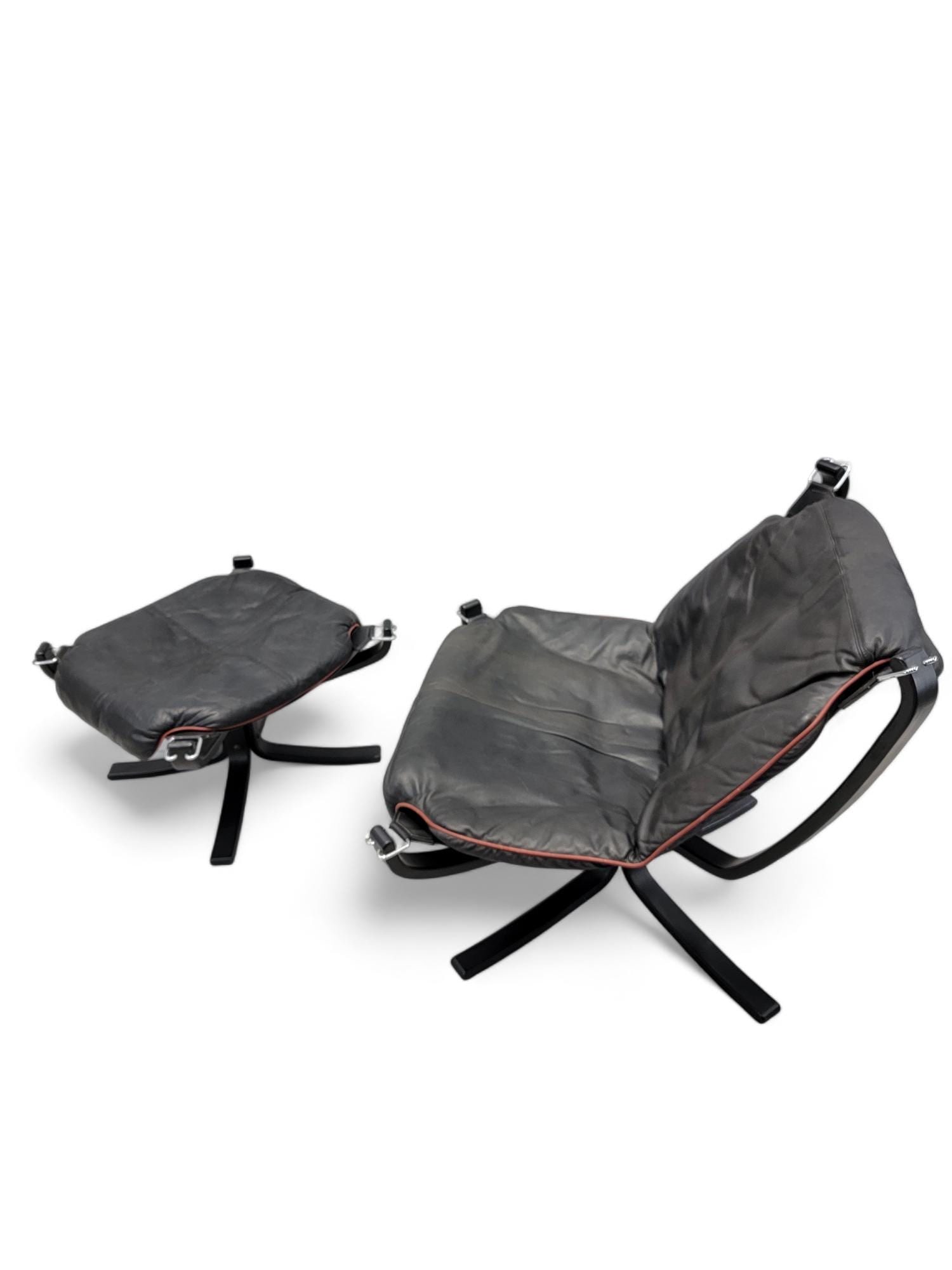 Danish Modern Falcon Chair and Ottoman by Sigurd Ressell - 3