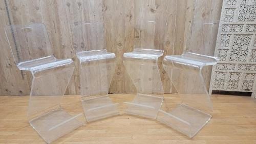 MCM High Back Lucite "Z" Stools by Karl Springer - 4 (1 of 7)