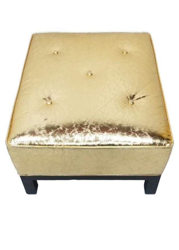 Hollywood Regency Christian Liaigre Style Ottoman Newly Upholstered - Pair - 4