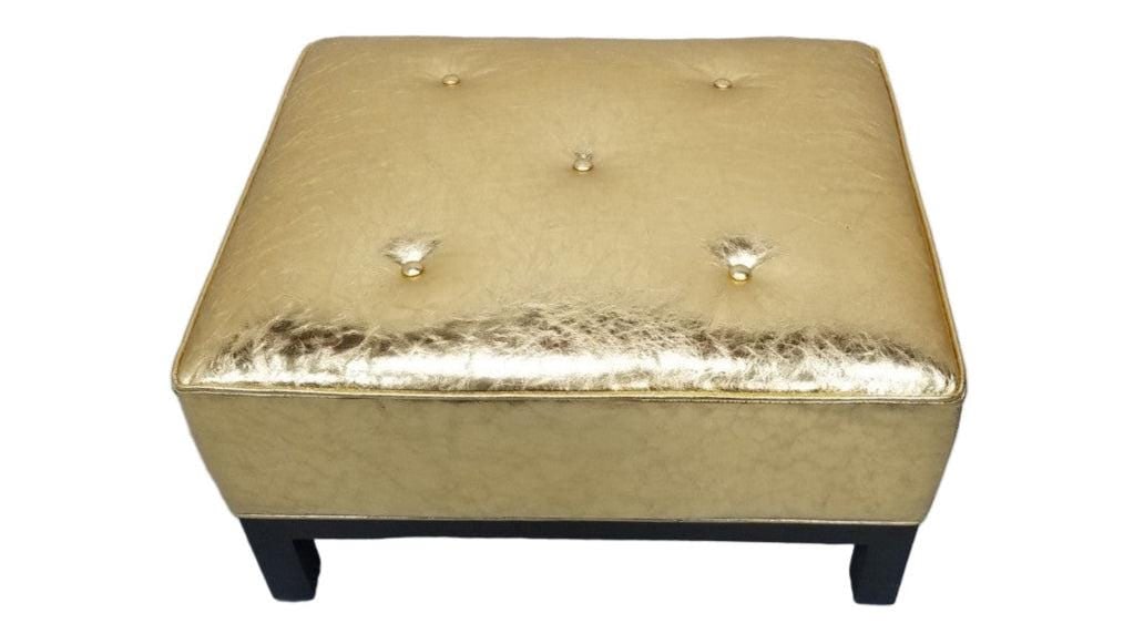 Hollywood Regency Christian Liaigre Style Ottoman Newly Upholstered - Pair - 6
