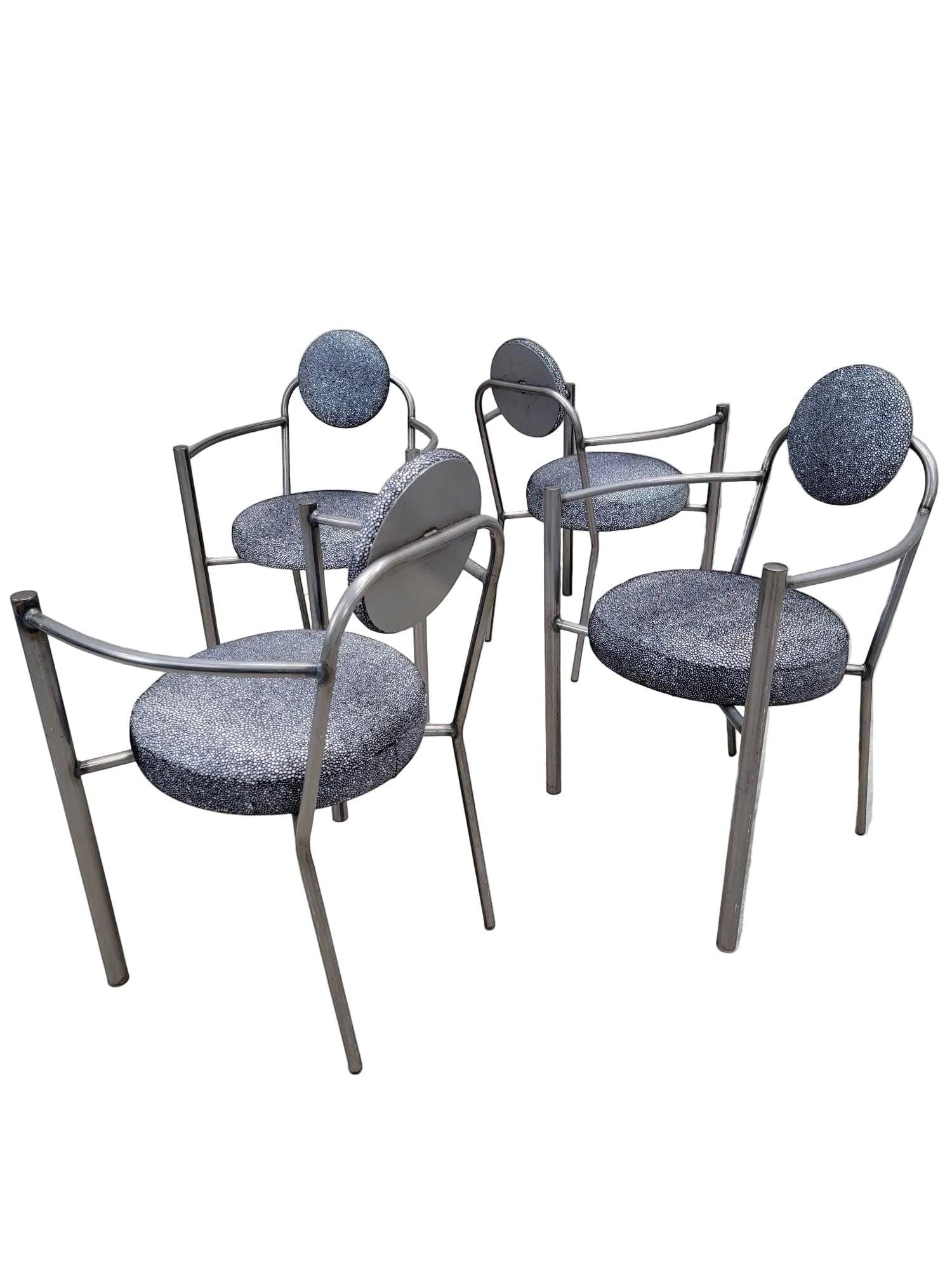Vintage Modern Moon Chairs Newly Upholstered - Set of 4 - 6