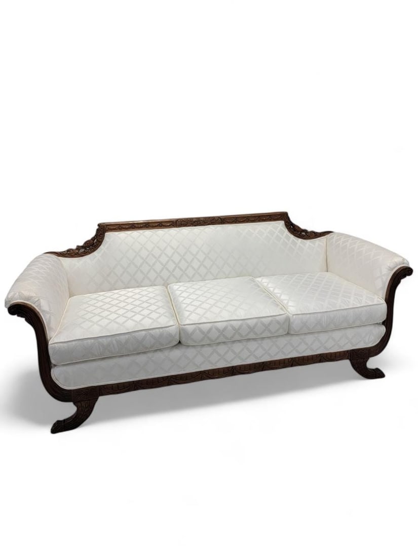 Antique Duncan Phyfe Finely Carved Mahogany Parlor Sofa - 5
