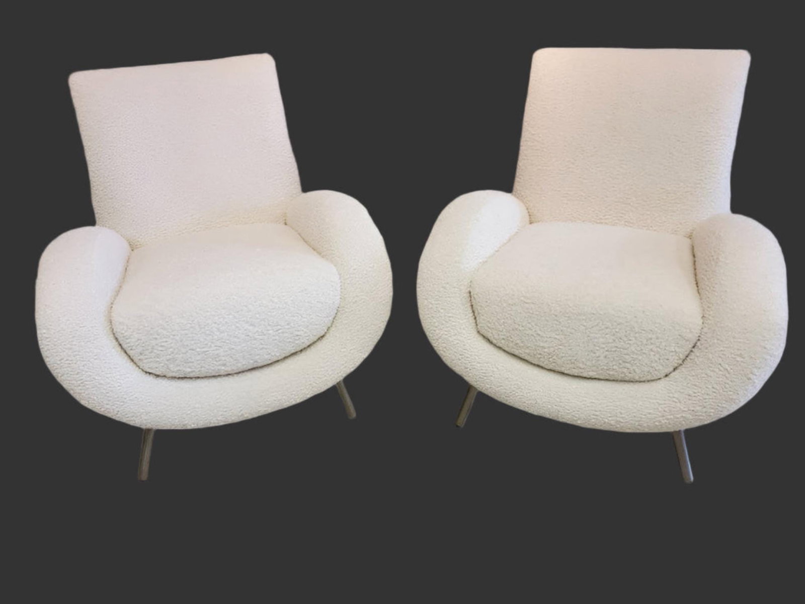 Postmodern Italian Club Chairs Newly Reupholstered - Pair (1 of 7)