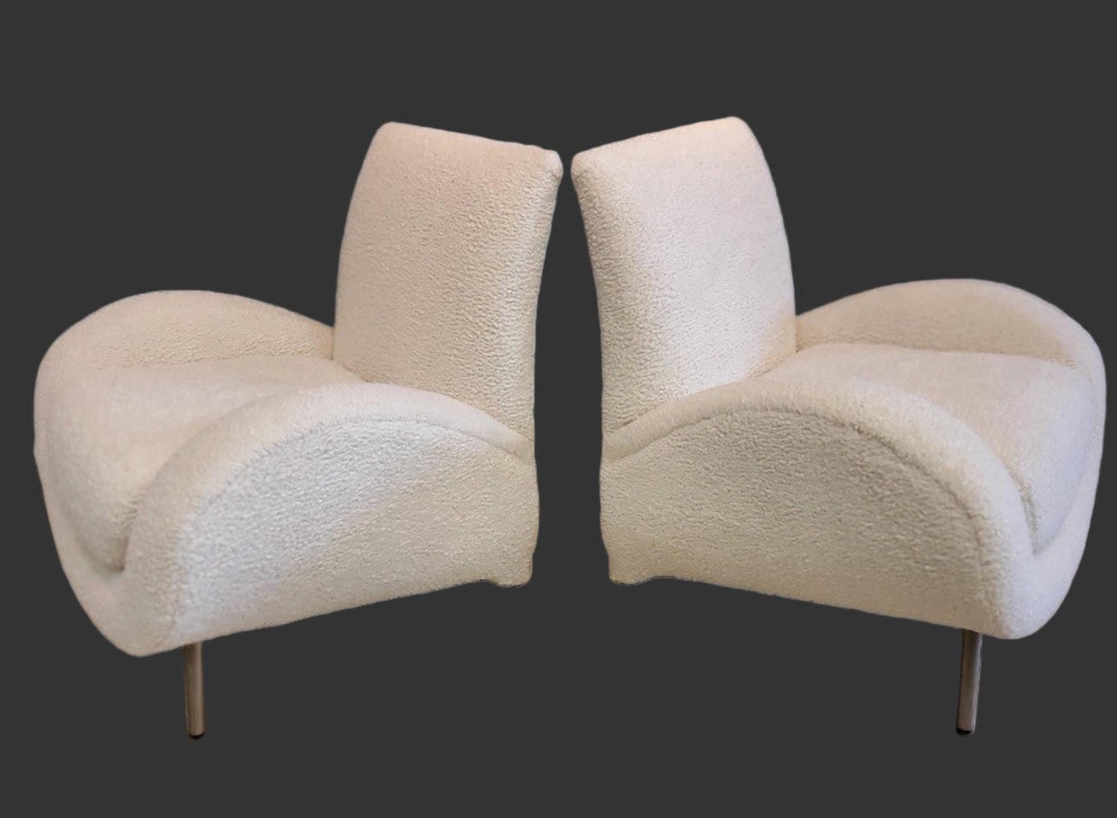 Postmodern Italian Club Chairs Newly Reupholstered - Pair - 2