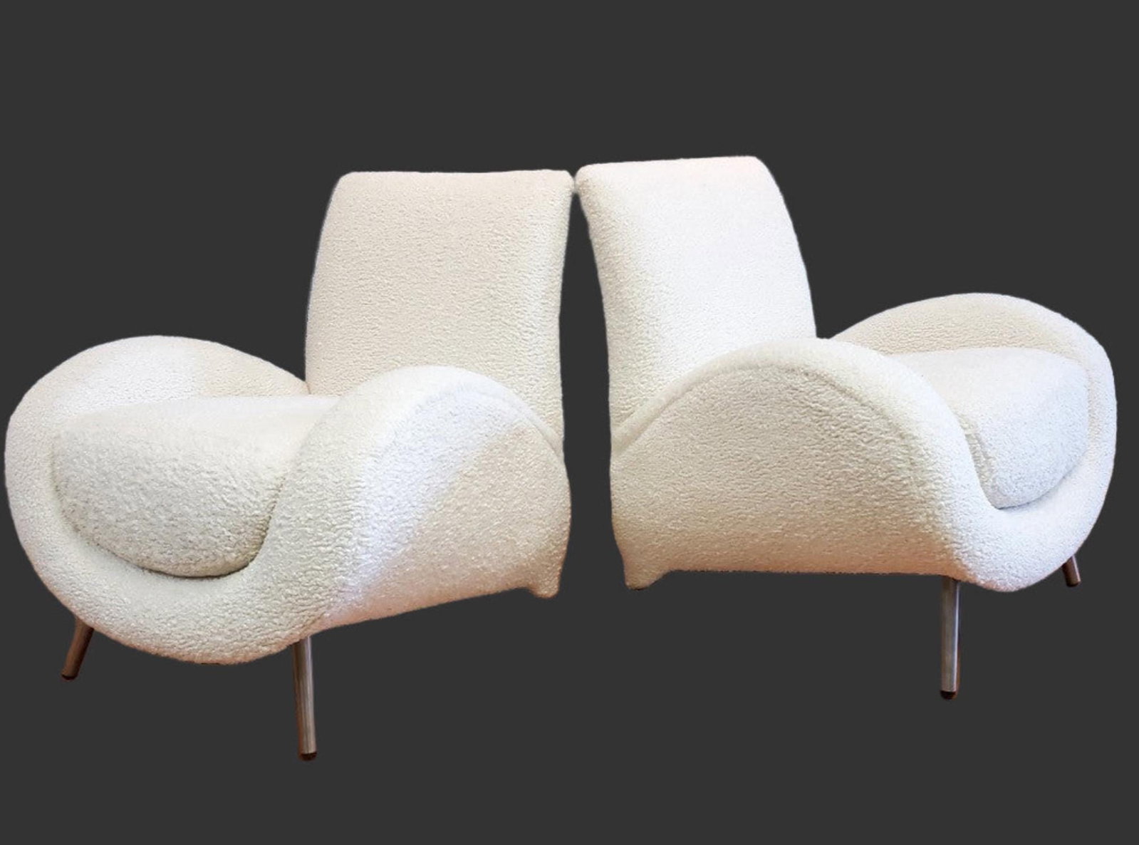 Postmodern Italian Club Chairs Newly Reupholstered - Pair - 5