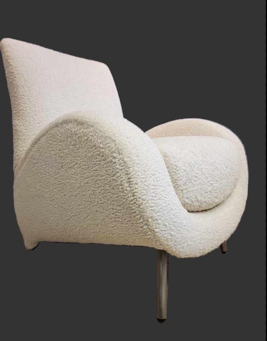 Postmodern Italian Club Chairs Newly Reupholstered - Pair - 6