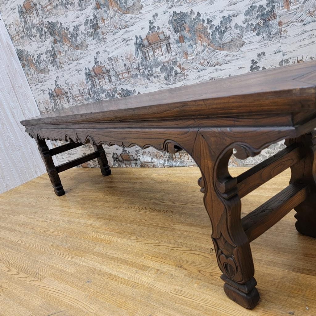 Antique Shanxi Province Carved Bench - 7