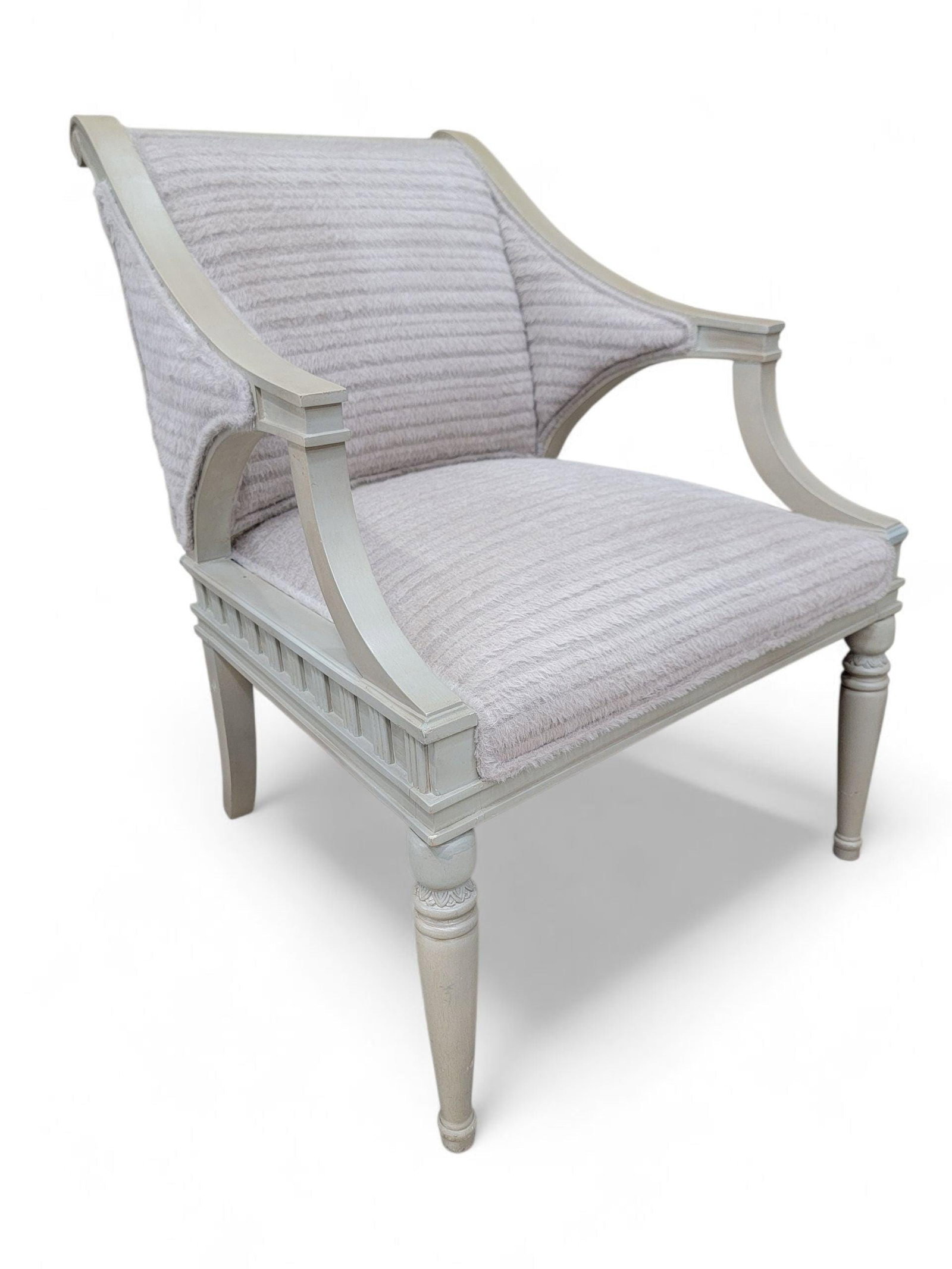 Vintage Gustavian Style Chairs by Walter E. Smithe Newly Reupholstered - Pair - 5
