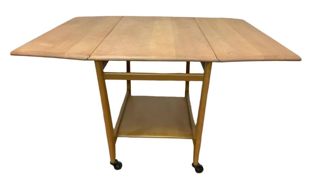 MCM Heywood Wakefield Drop Leaf Serving Bar Cart (1 of 7)