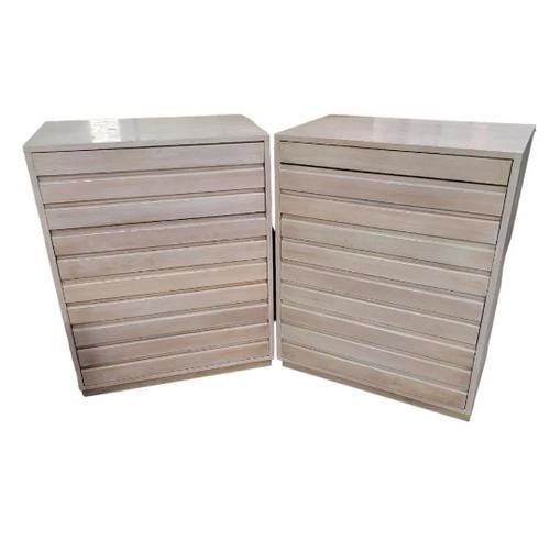 MCM Driftwood Chest by Sligh Furniture - Pair: Materials: WoodVintage Mid Century Modern Driftwood Nightstand by Sligh Cross Country Collection - PairThis classic Mid Century Modern driftwood finish matching pair of f2 drawer nightstands are all