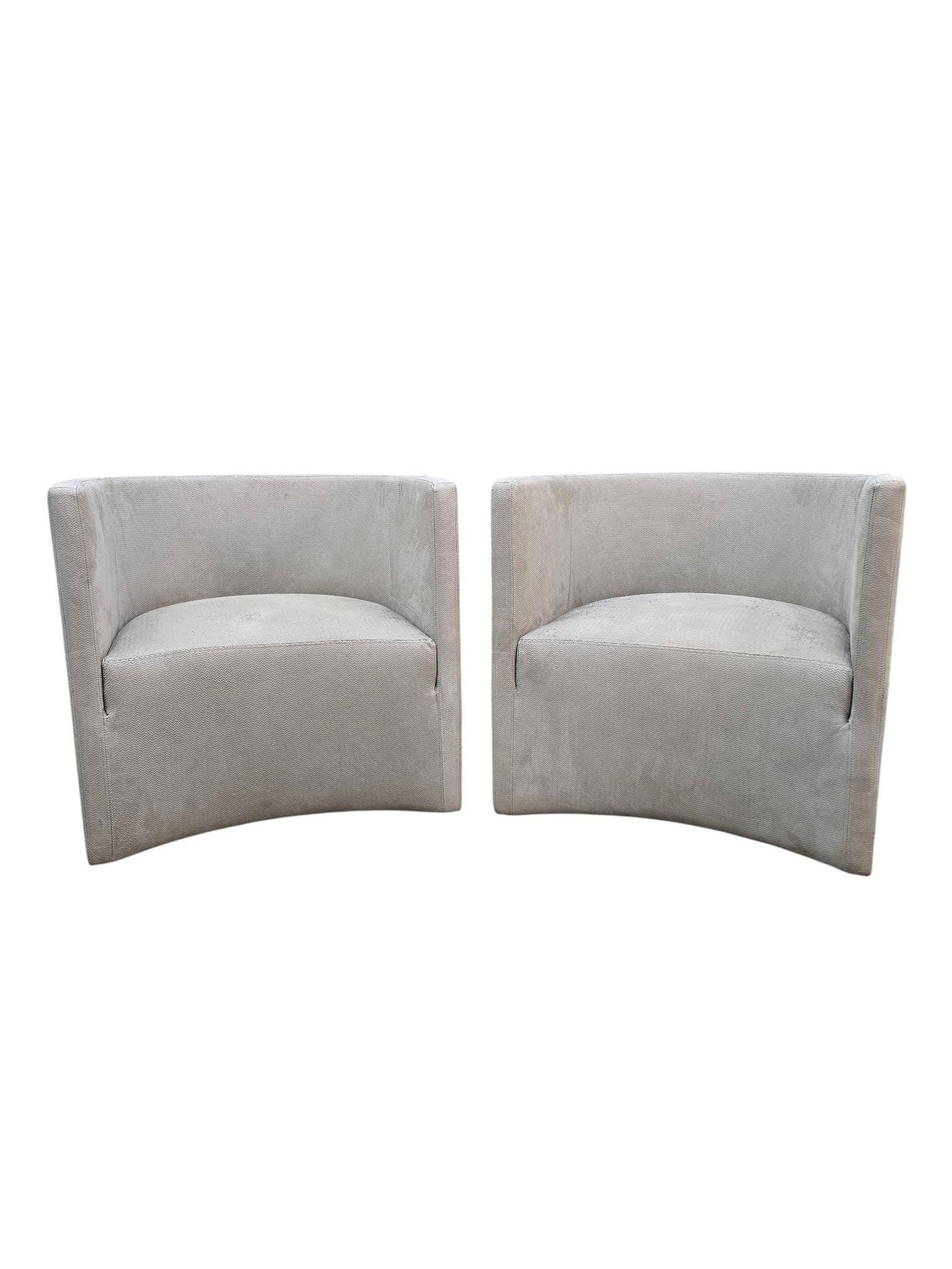 MCM Barrel Back Lounge Chairs Newly Reupholstered - Pair (1 of 7)