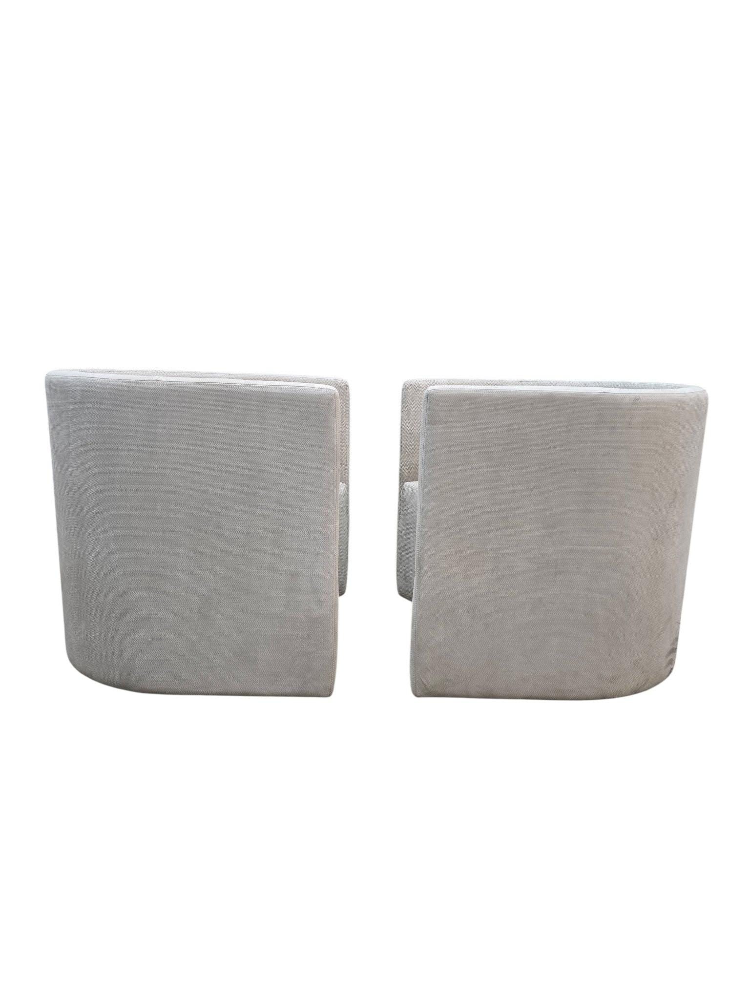 MCM Barrel Back Lounge Chairs Newly Reupholstered - Pair - 6