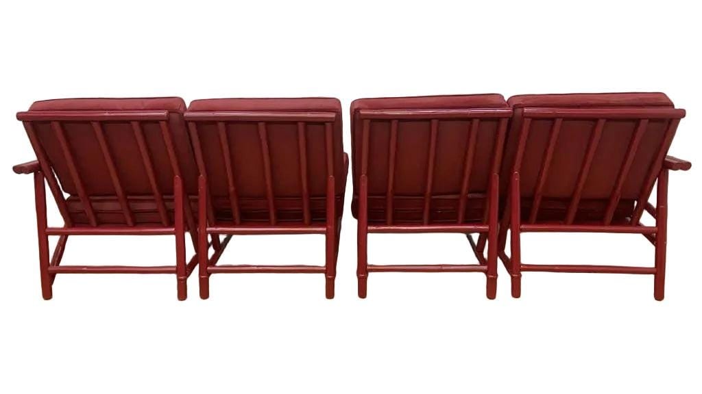 MCM Asian Style Modular Sectional Sofa Set by Ficks Reed Newly Reupholstered - 4