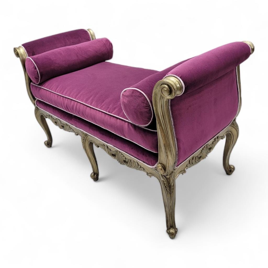 Vintage Marge Carson Beauvais Bench Newly Reupholstered - 2