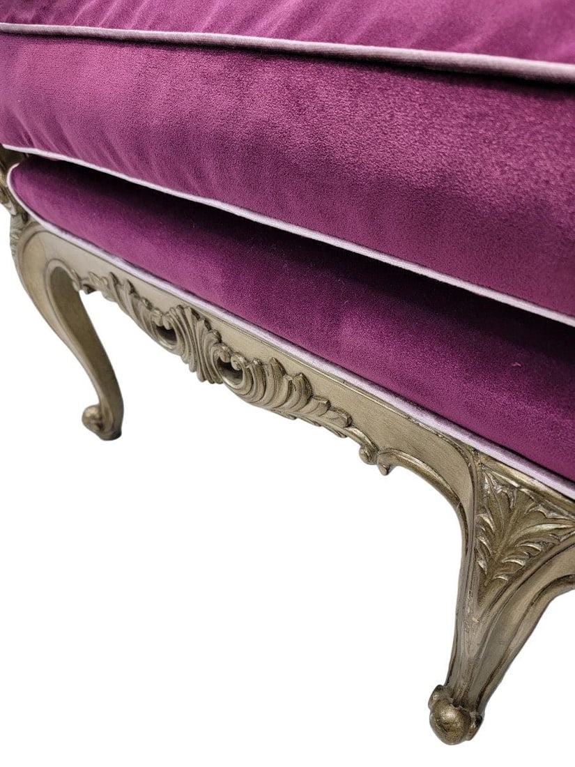 Vintage Marge Carson Beauvais Bench Newly Reupholstered - 5