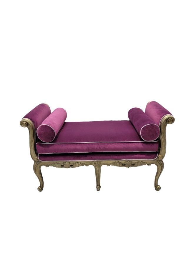 Vintage Marge Carson Beauvais Bench Newly Reupholstered - 6