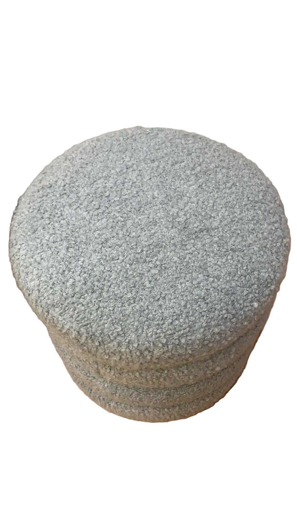 Vintage Contemporary Ridged Stool Newly Reupholstered - 4