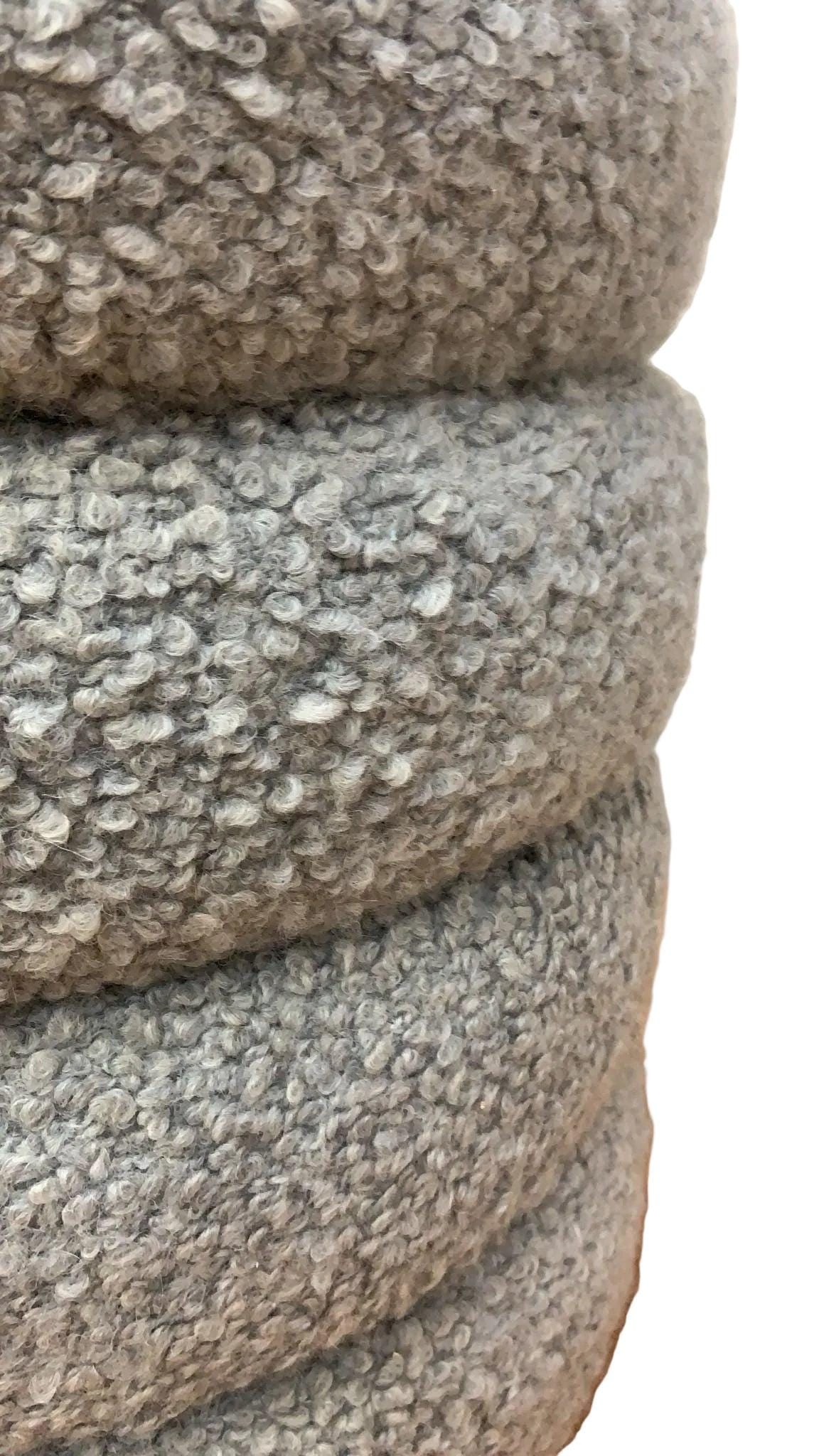 Vintage Contemporary Ridged Stool Newly Reupholstered - 5