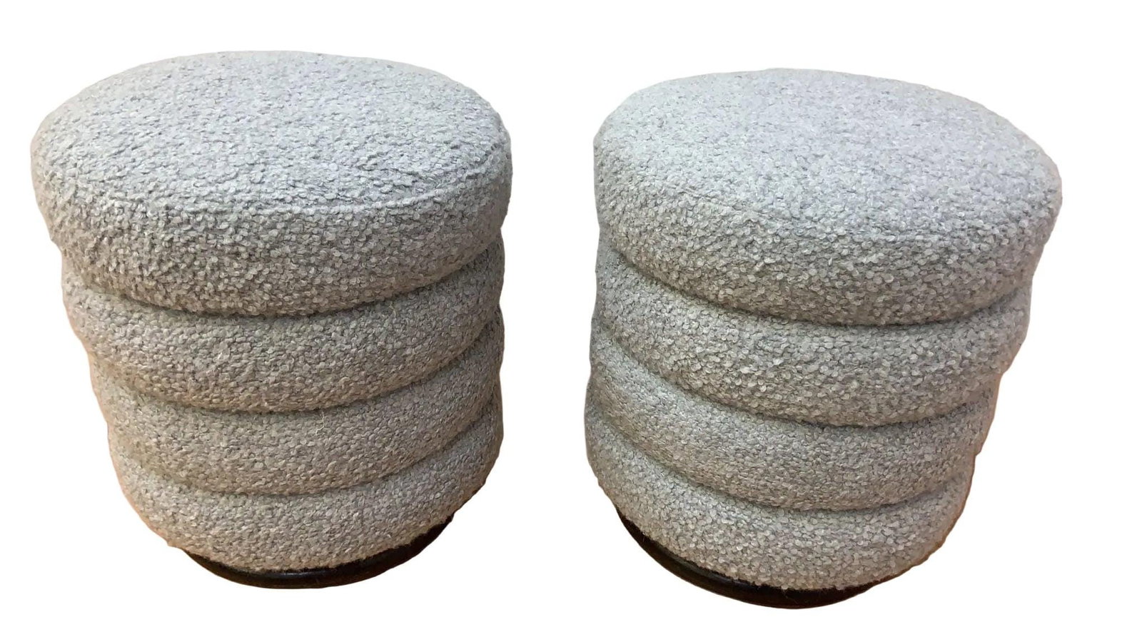 Vintage Contemporary Ridged Stool Newly Reupholstered - 6