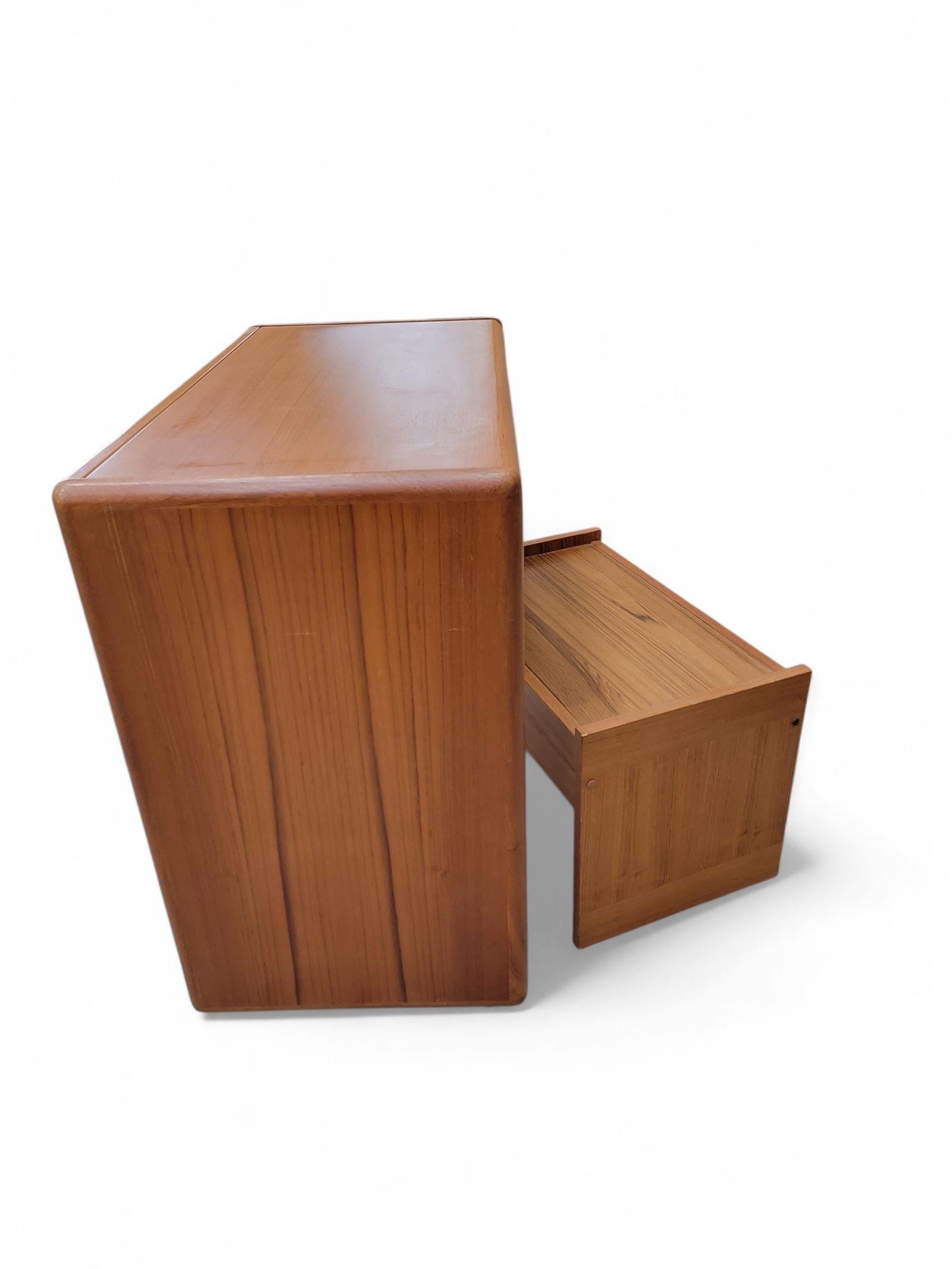 Mid Century Danish Vanity/Desk with Flip-Top Mirror and Stool - 3