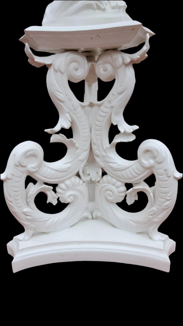 Antique Italian Capodimonte-Style Figural Plant Stand/Sculpture - 4