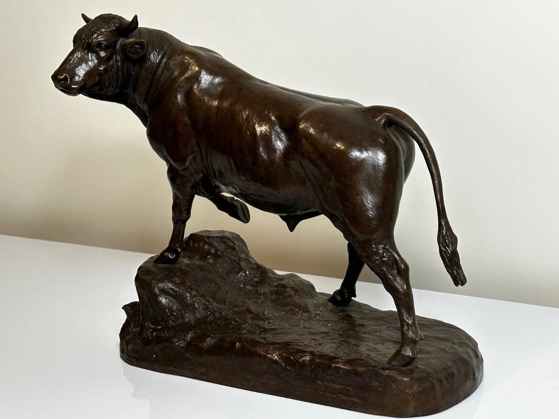 Majestic Antique French Bronze Standing Prized Bull by Isidore Jules Bonheur - 14