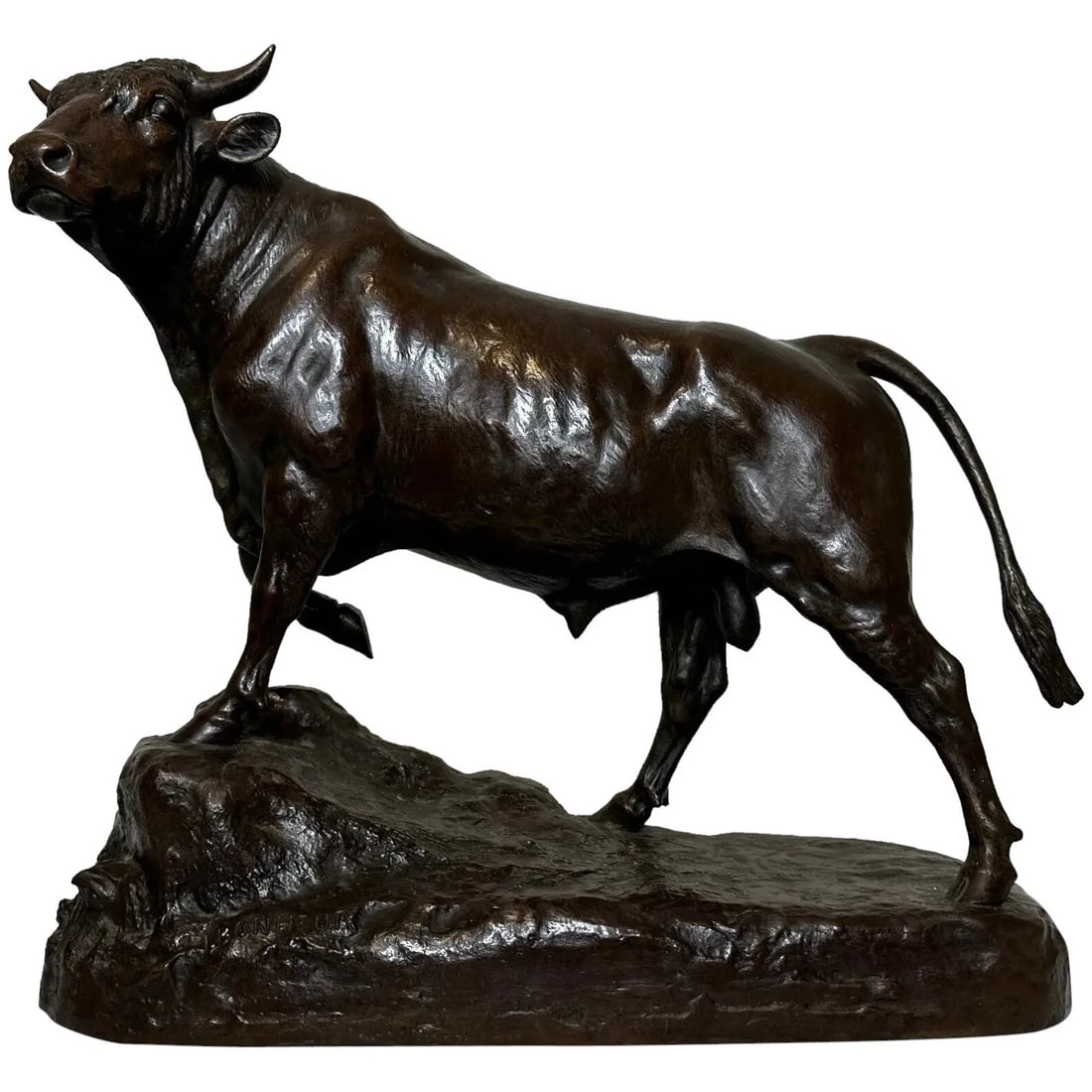 Majestic Antique French Bronze Standing Prized Bull by Isidore Jules Bonheur (1 of 20)